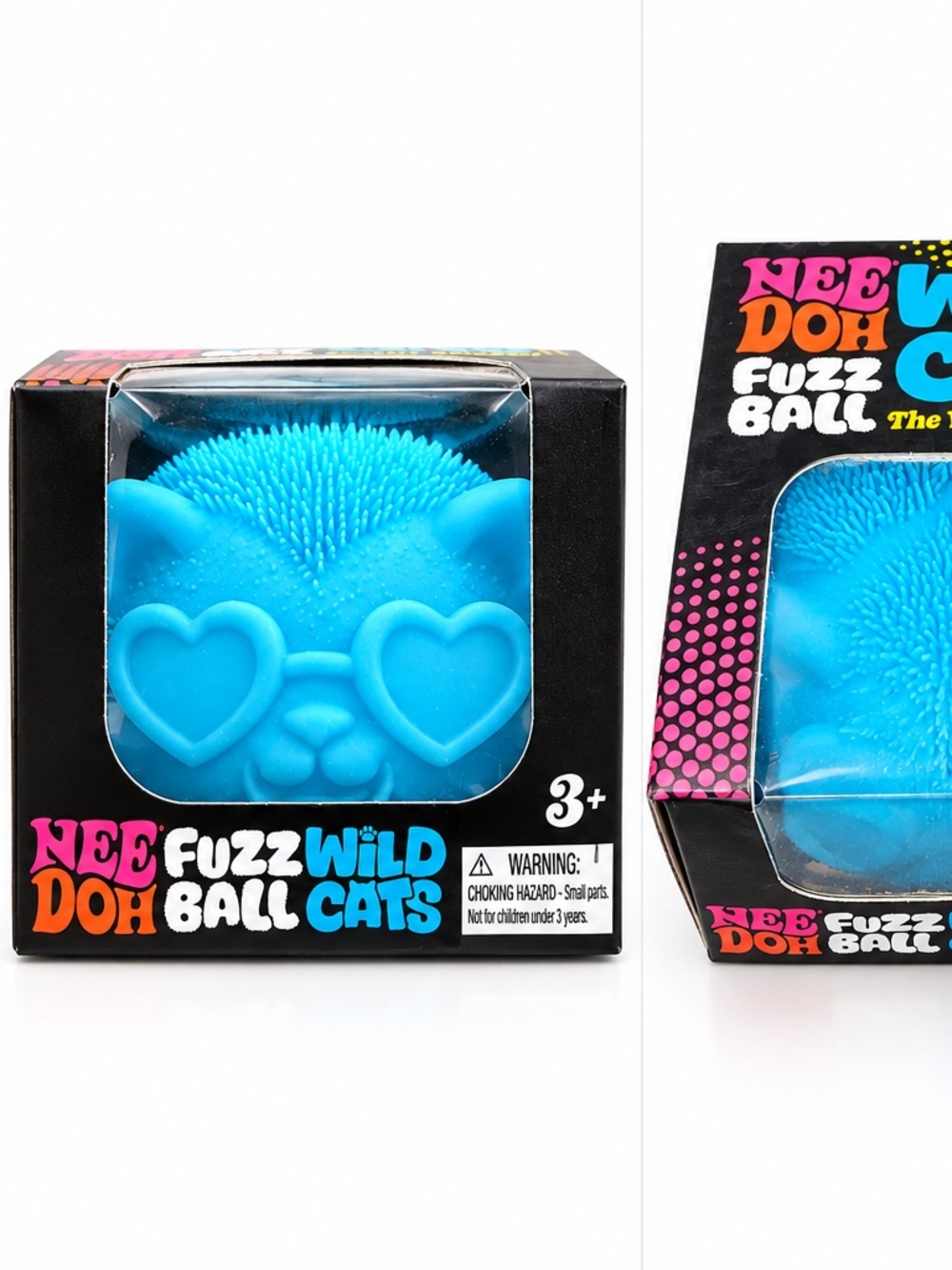 🐱 NEW & UNOPENED NeeDoh Fuzz Ball Wild Cats – Blue